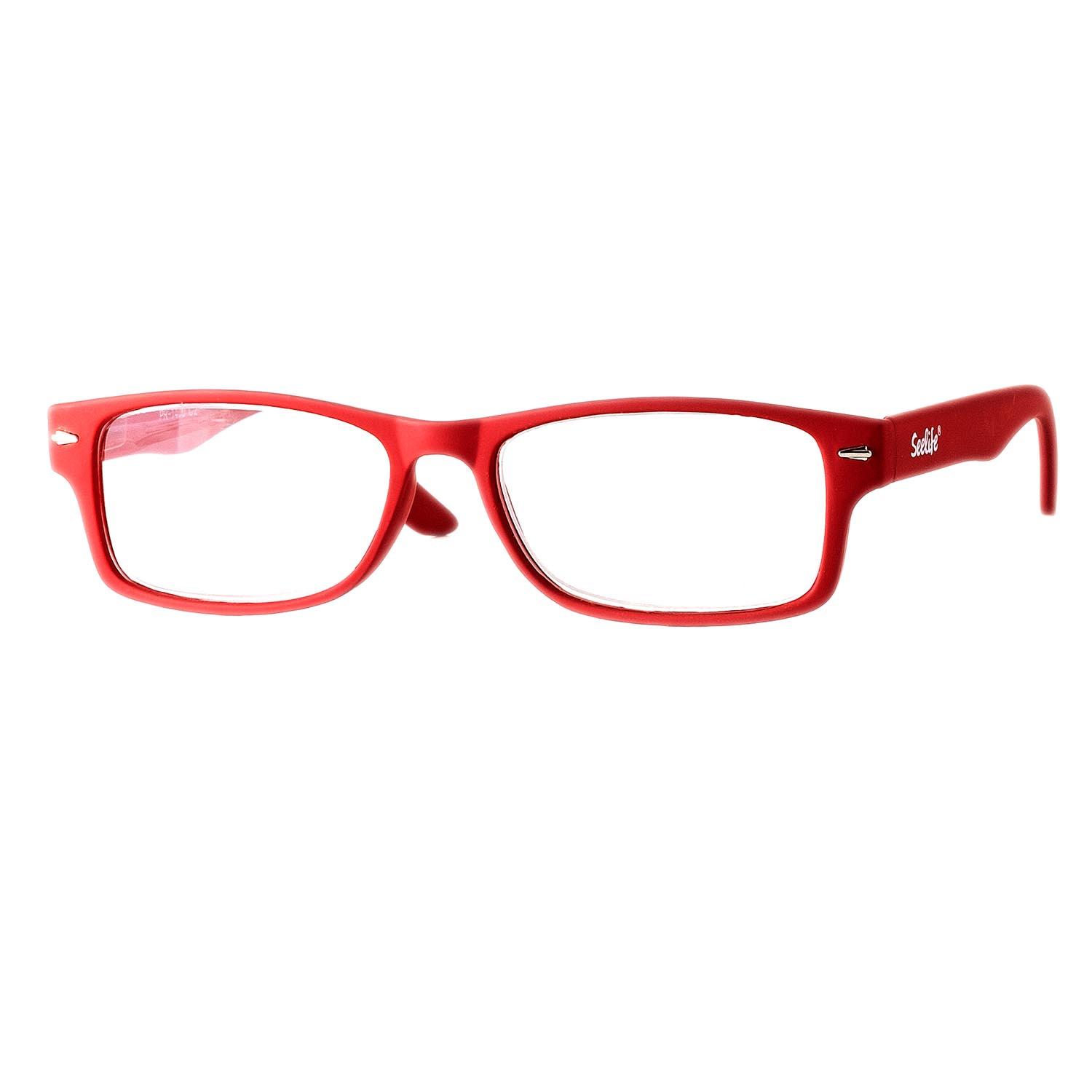 Gafas de lectura color rojo con aumento +2,50.